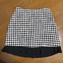 千鳥柄プリーツミニスカート