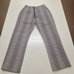 チェック柄イージーパンツ