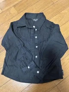 COMME CA ISM ブラックボタンシャツ 100