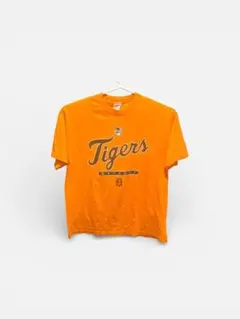 Tigersロゴ入りオレンジTシャツ XL