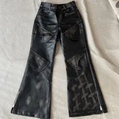 opium フレアパンツ 加工 opium フレアパンツ 加工 フレアデニム ブラック opium wax ワックス加工