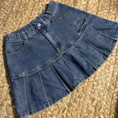 デニム　プリーツ　ミニスカート　130