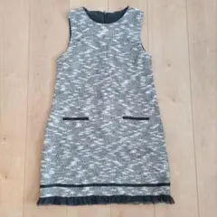 ツイードノースリーブワンピース140