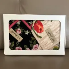 FEILER 花柄タオルハンカチ 2枚セット