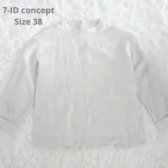 7-ID concept シフォンブラウス 七分袖 38