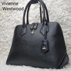 美品✨ヴィヴィアン トートバッグ レザー ブラック ゴールド金具 ロゴチャーム