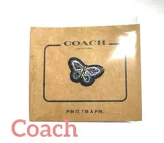 ❤️新品未使用！COACH 蝶　刺繍　 ピンバッジのサムネイル