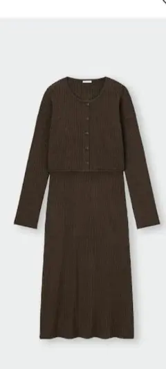 GU ジーユー　マルチウェイリブニットワンピース　Sサイズ