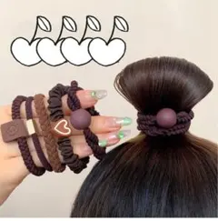 大人気　オシャレ　ヘアゴム　ヘアアクセサリー　5点セット