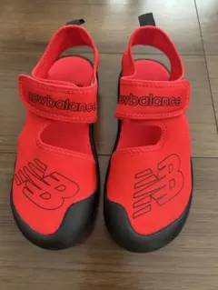 new balance 赤 サンダル 21.0㎝　多少の交渉OK