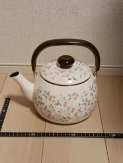 未使用】ホーローケトル 花柄 やかん 昭和レトロ レトロポップ - メルカリ