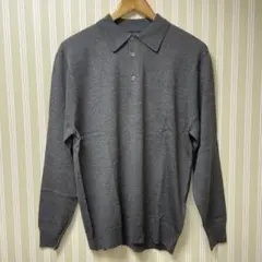 【新品未使用】スーツカンパニー ウールニットポロ チャコールグレー サイズ:XL