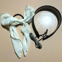 ヘアアクセサリー3点セット　リボンゴム　カチューシャ