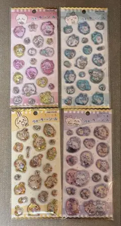 ちいかわ　ウォーターインシール　4種　ハチワレ　うさぎ　モモンガ　ちいかわらんど
