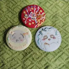 ちいかわ刺繍缶バッジ 3点セット トイ・ストーリー うさぎ ねこ。