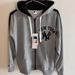 MLB New York Yankees ジップアップパーカー グレー M