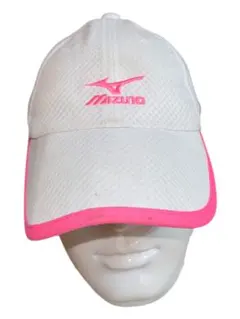 Mizuno メッシュキャップ ホワイト/ピンク (2)のサムネイル