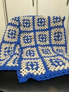 ハンドメイド グラニースクエア ストール　ケープ　ブランケット