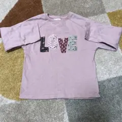 ZARA ピンク LOVE 刺繍 長袖トップス 6歳 116cm 美品