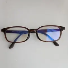Zoff ブルーライトカットメガネ ブラウン 54-19-145