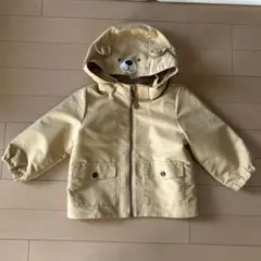 ベージュ クマ顔フードジャケット 12M