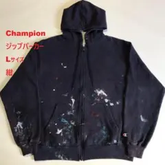 Champion Reverse Weave ペンキダメージ ZipHoodie - メルカリ