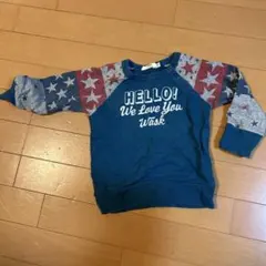 WASKトレーナー 星柄袖付き