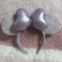 ディズニー　ミニー　キルティング ラベンダー カチューシャ