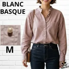 BLANC BASQUE くすみピンクスタンドカラーシャツ ジャケット綿100%