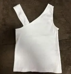 ホワイト　シンメトリータンクトップ
