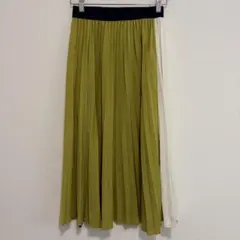 Loungedress 配色プリーツスカート ウエストゴムのサムネイル