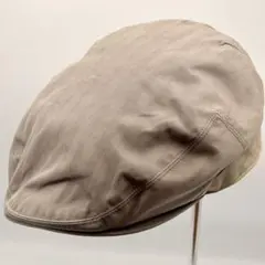 HERMES ハンチング帽キャップコットンヘリンボーン ベージュ60 