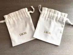 クリスチャンディオール　巾着袋　白　2個セット