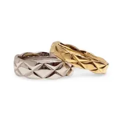 キルティングリング♡11号♡2個セット♡サージカルステンレス♡