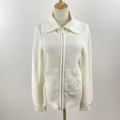 訳あり美品 COMME CA ISM チュニック丈ニットカーディガン 羽織り