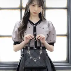 evelyn ハートラインカーデ ピンクのサムネイル