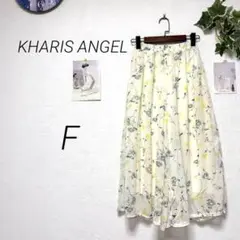 9788-1 KHARIS ANGEL 花柄シフォンワイドパンツ F