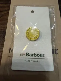 ★激レア★【新品】Barbour イエローボタン ピンバッジ 専用封筒付き