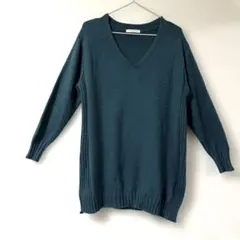 ショコラフィネローブ 長袖ニットＶネックフリーサイズ