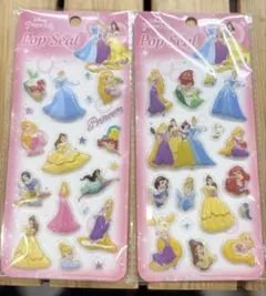 ディズニー　プリンセス　ポップシール　2枚セット