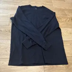 UNIQLO クルーネック長袖カットソー ブラック Lのサムネイル