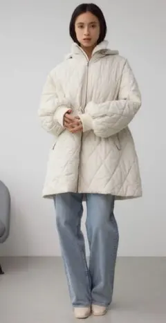 AZULby moussy キルティング中綿ミドルコート