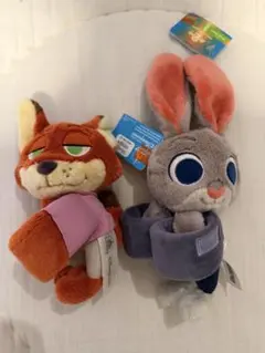 ニック　ジュディ　ズートピア　ぬいぐるみアームホルダー　香港ディズニー