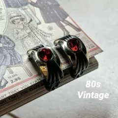 80s ヴィンテージ ビジュー ストーン イヤリングのサムネイル