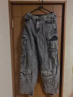 完売品　ZARA ザラ　ユーティリティデニムカーゴパンツ EUR38 USA30