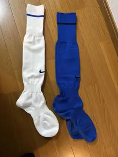 NIKE サッカー ソックス 2足セット ホワイト ブルーのサムネイル