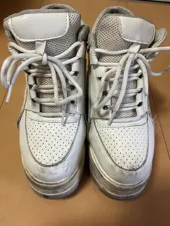 ホワイト ハイカット スニーカー 厚底