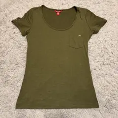 【新品 未使用✨】GUESS 半袖 Tシャツ カーキ Sサイズ Y2K ダンスのサムネイル