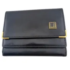 【dunhill(ダンヒル) 三つ折り財布 ブラック レザー】のサムネイル