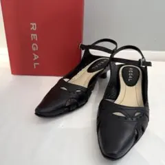【美品】リーガル レザー パンプス ブラック 箱付き 23